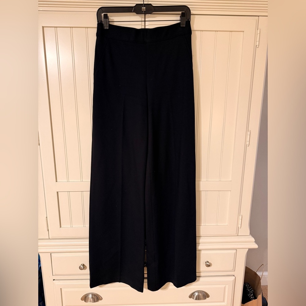 SPANX Black Wide-Leg Ponte Pants size Small
